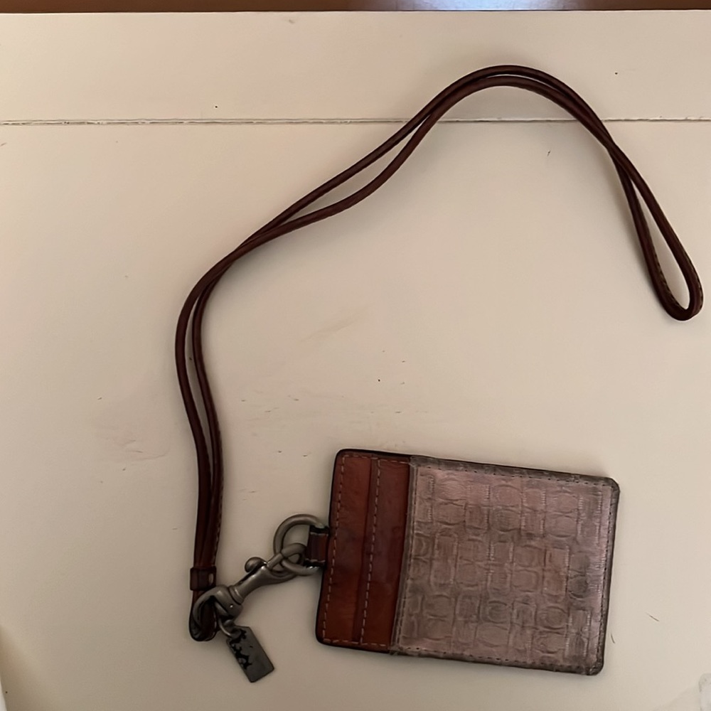 Coach card holder very light purple